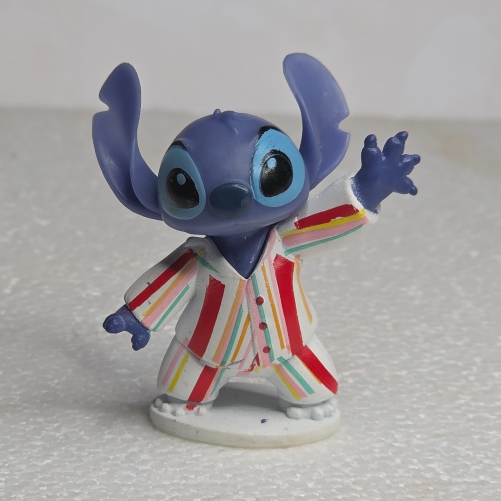Disney Lilo & STITCH striped pajamas disco dancing Cake Topper Figure 2"